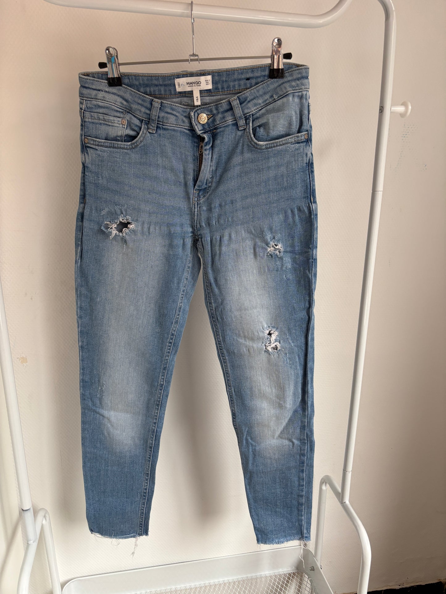 Lichtblauwe jeansbroek