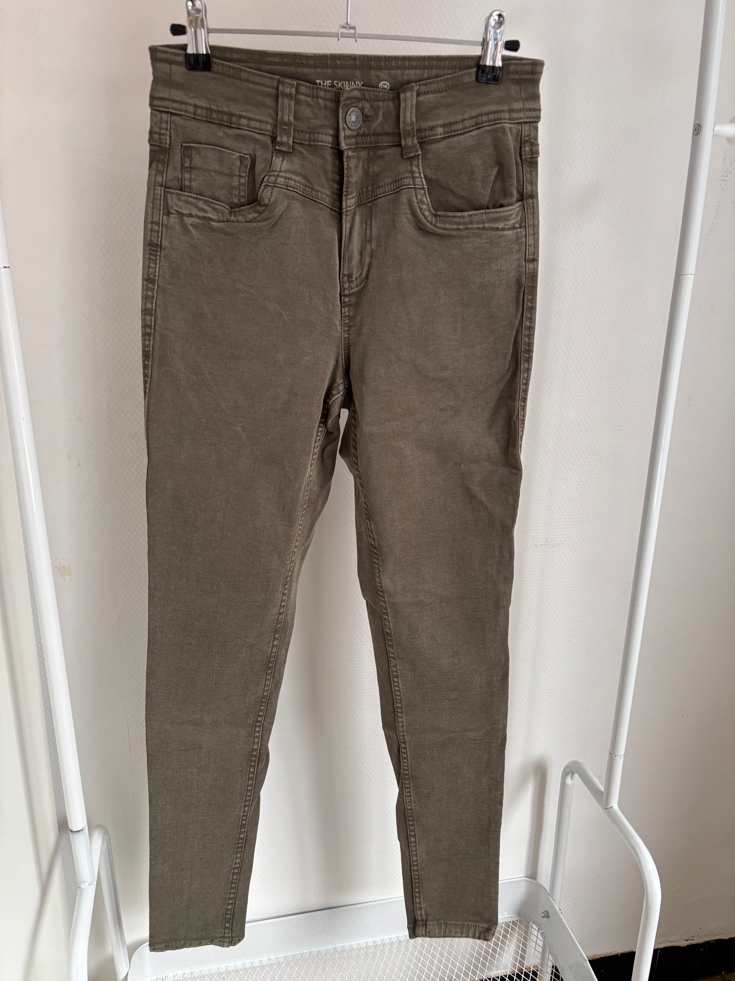 Khaki jeansbroek