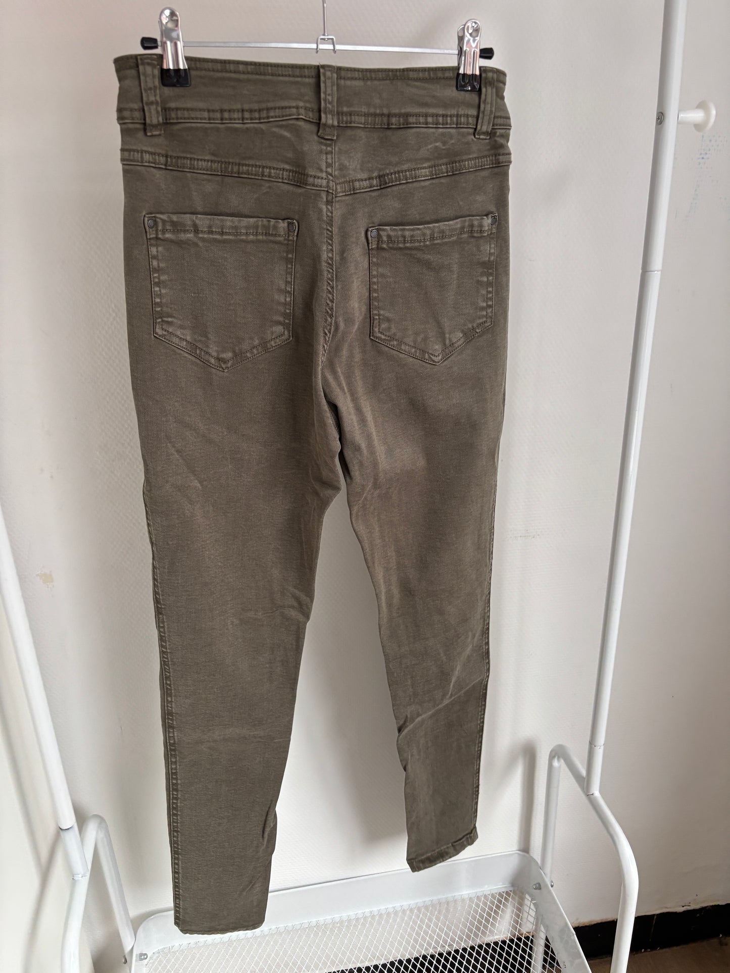 Khaki jeansbroek