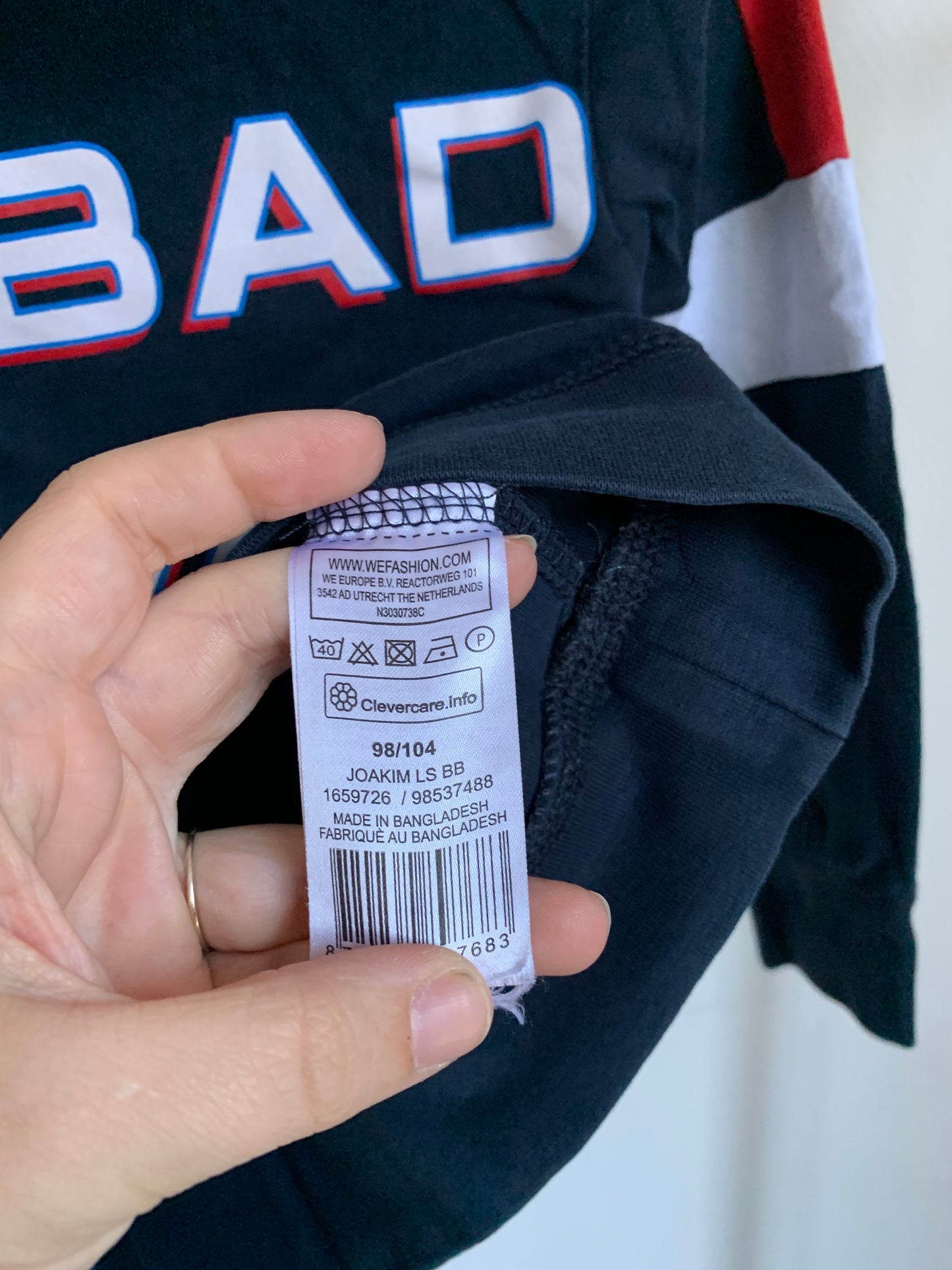 Marineblauwe longsleeve