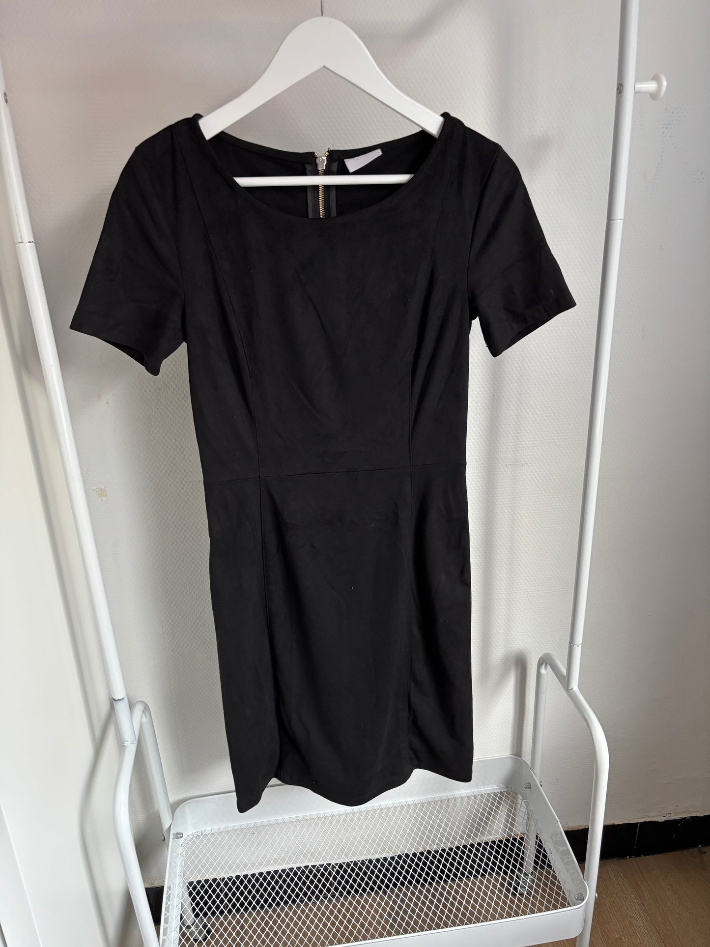 Zwarte fluwelen jurk