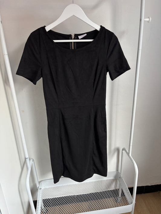 Zwarte fluwelen jurk