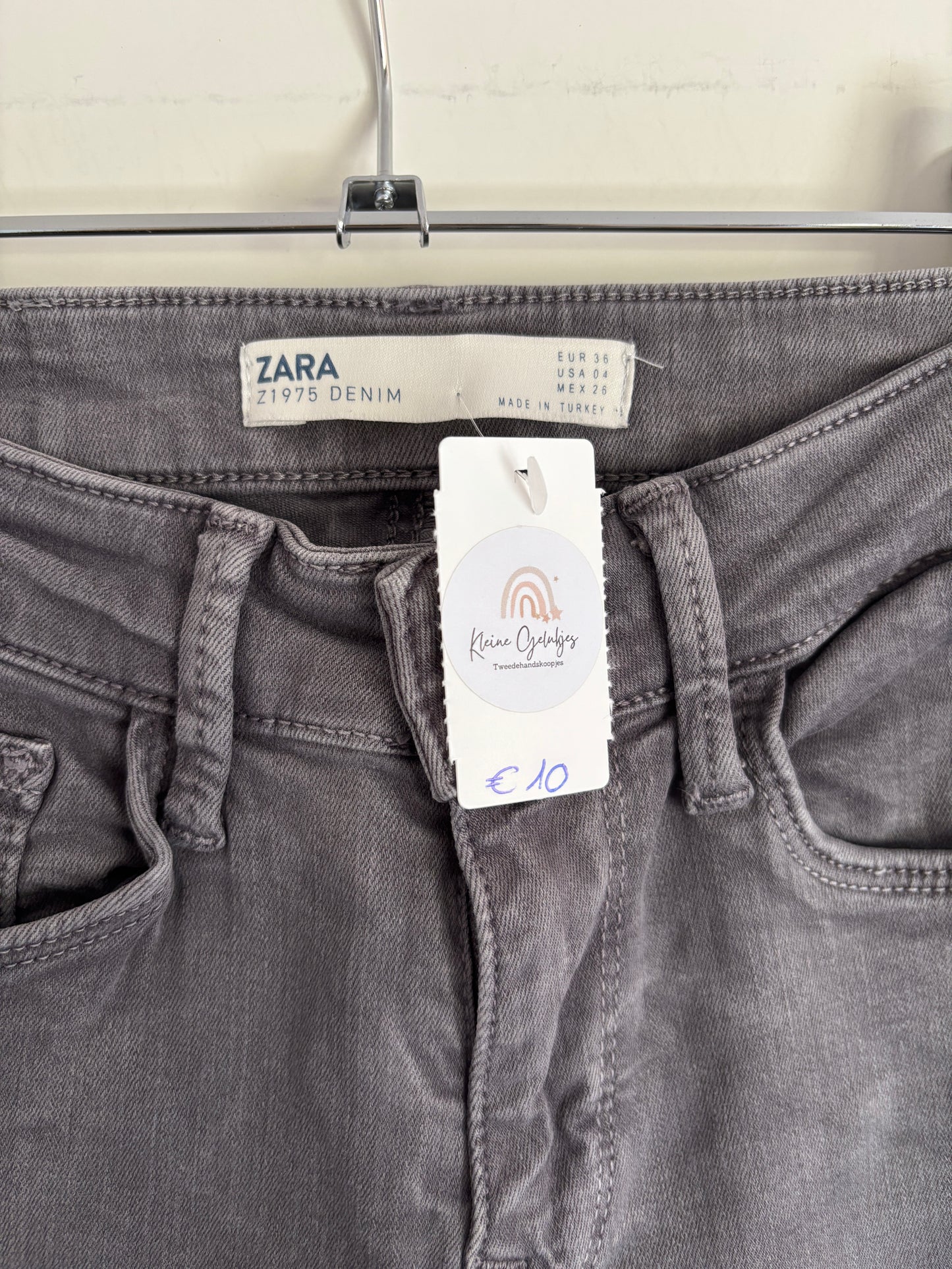 Jeansbroek met glitterrand