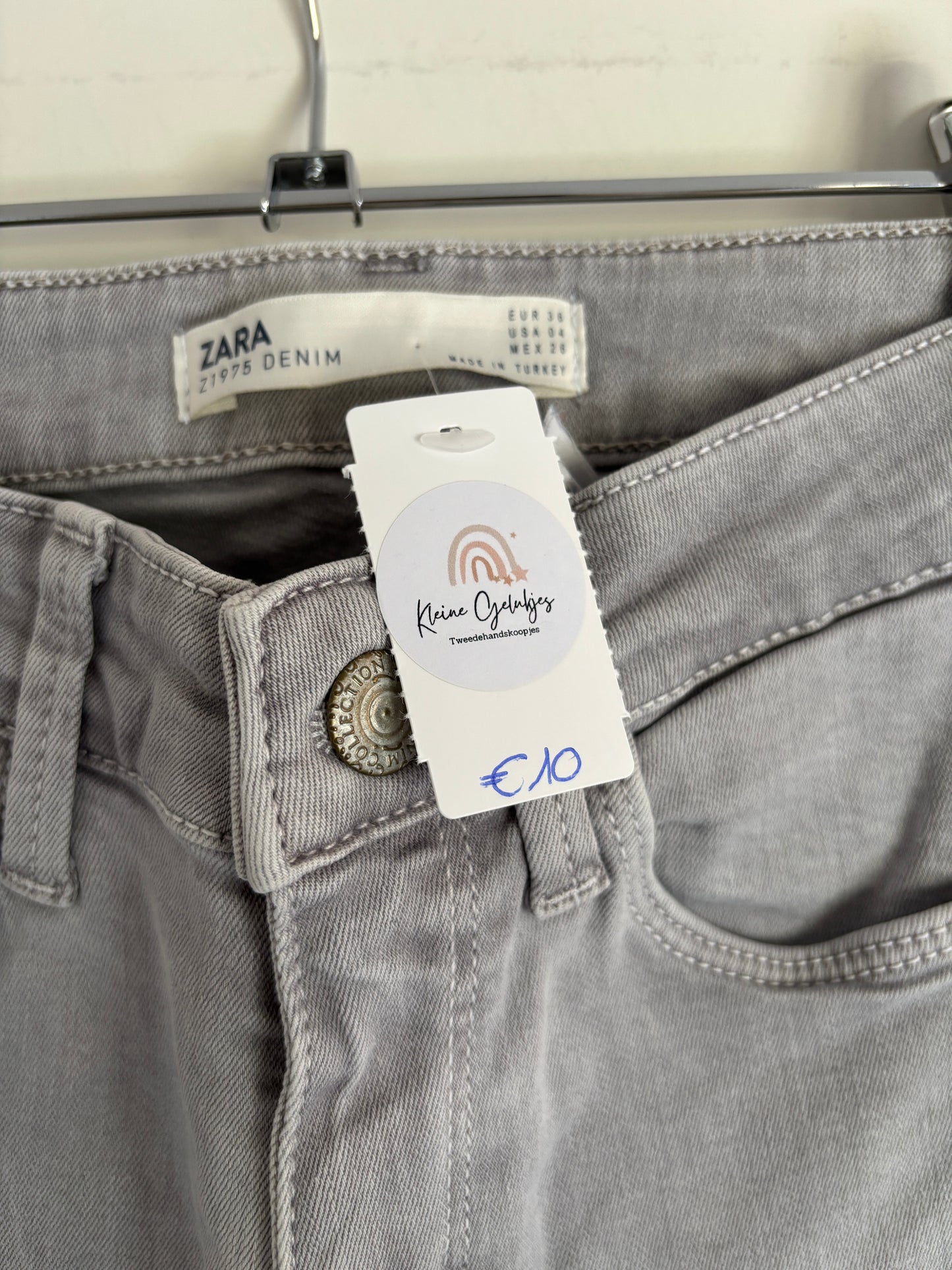 Jeansbroek met glitterrand