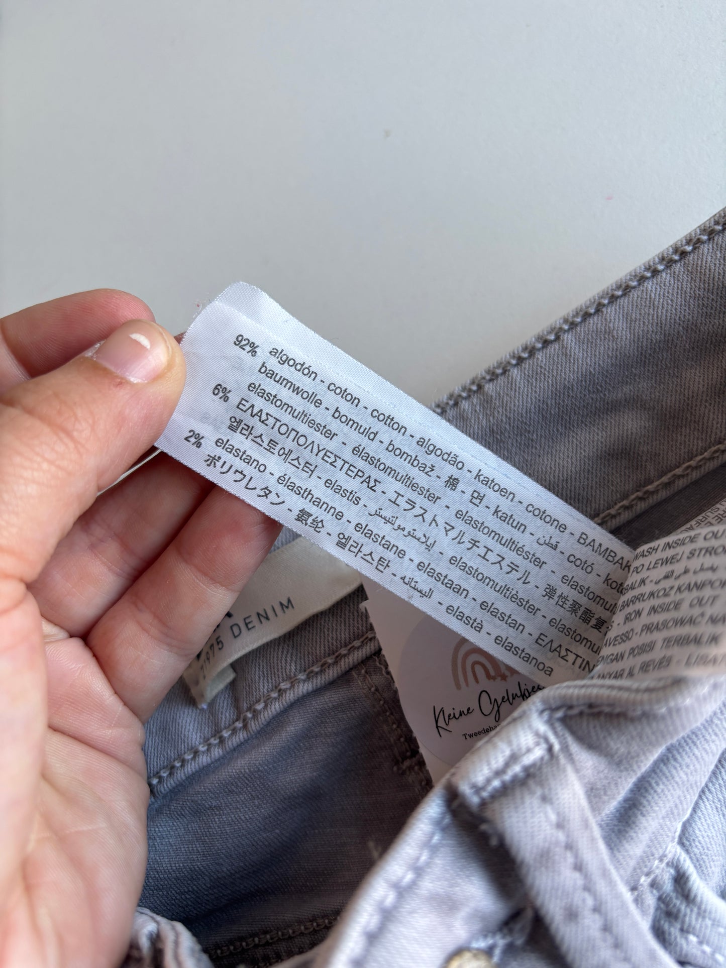 Jeansbroek met glitterrand