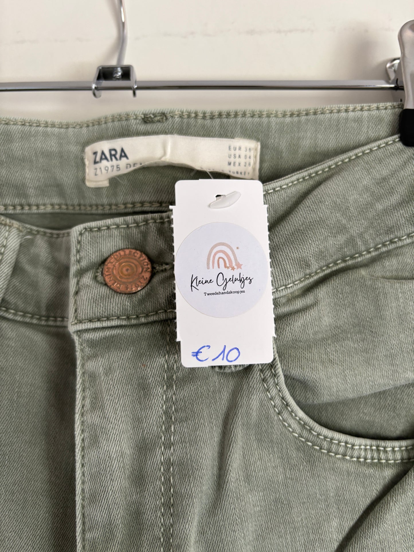 Jeansbroek met glitterrand