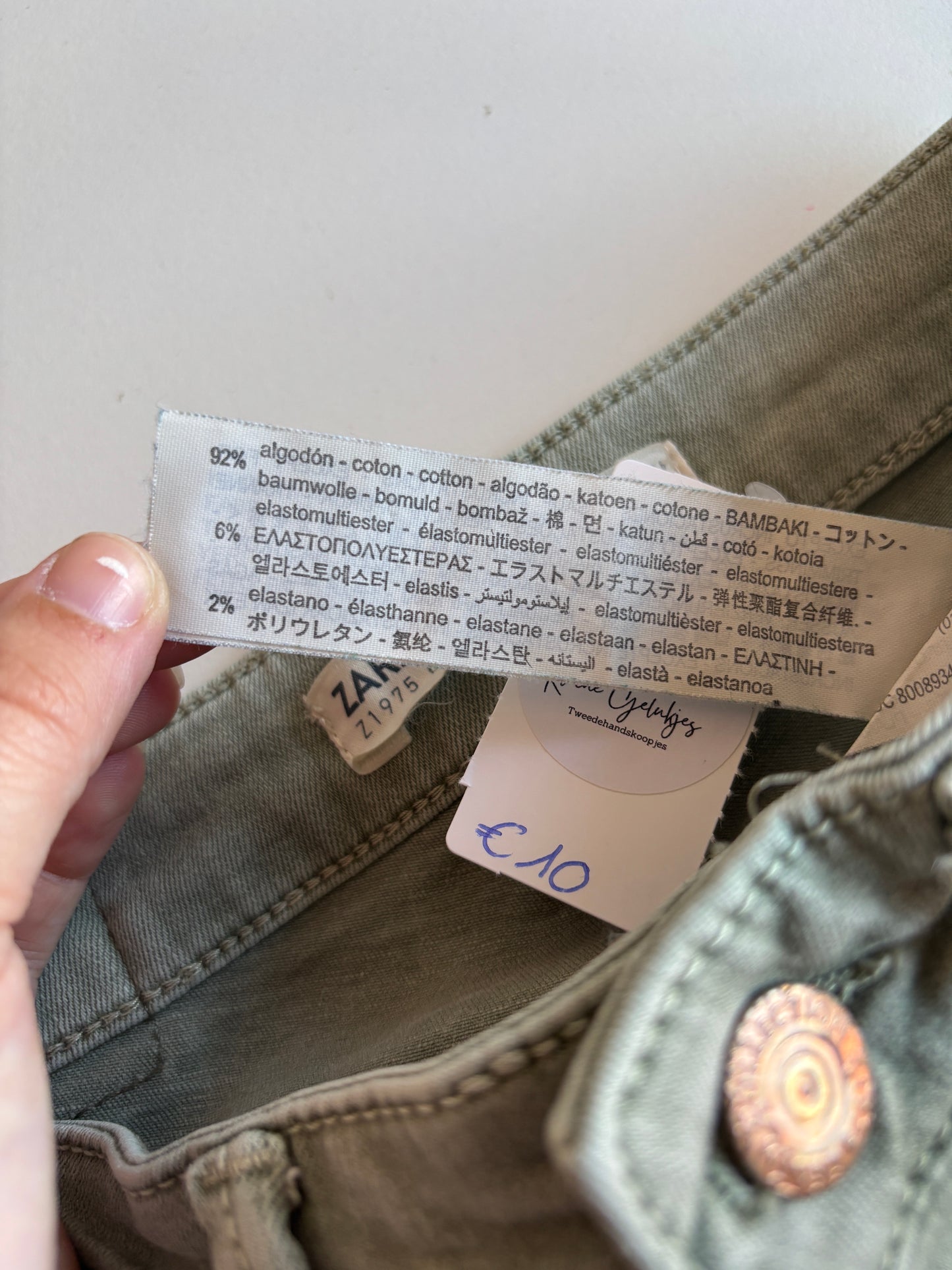 Jeansbroek met glitterrand