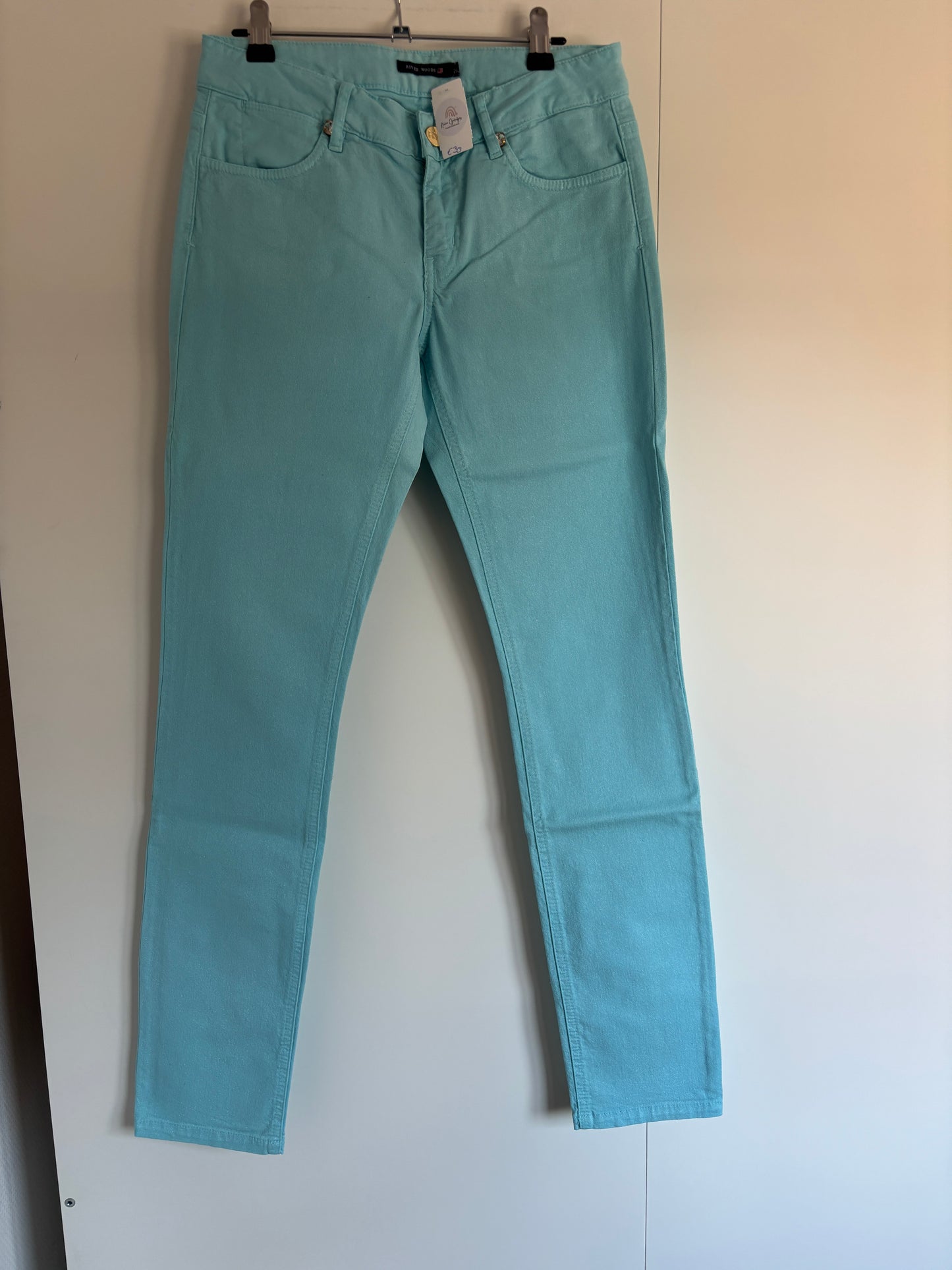 Lichtblauwe jeansbroek