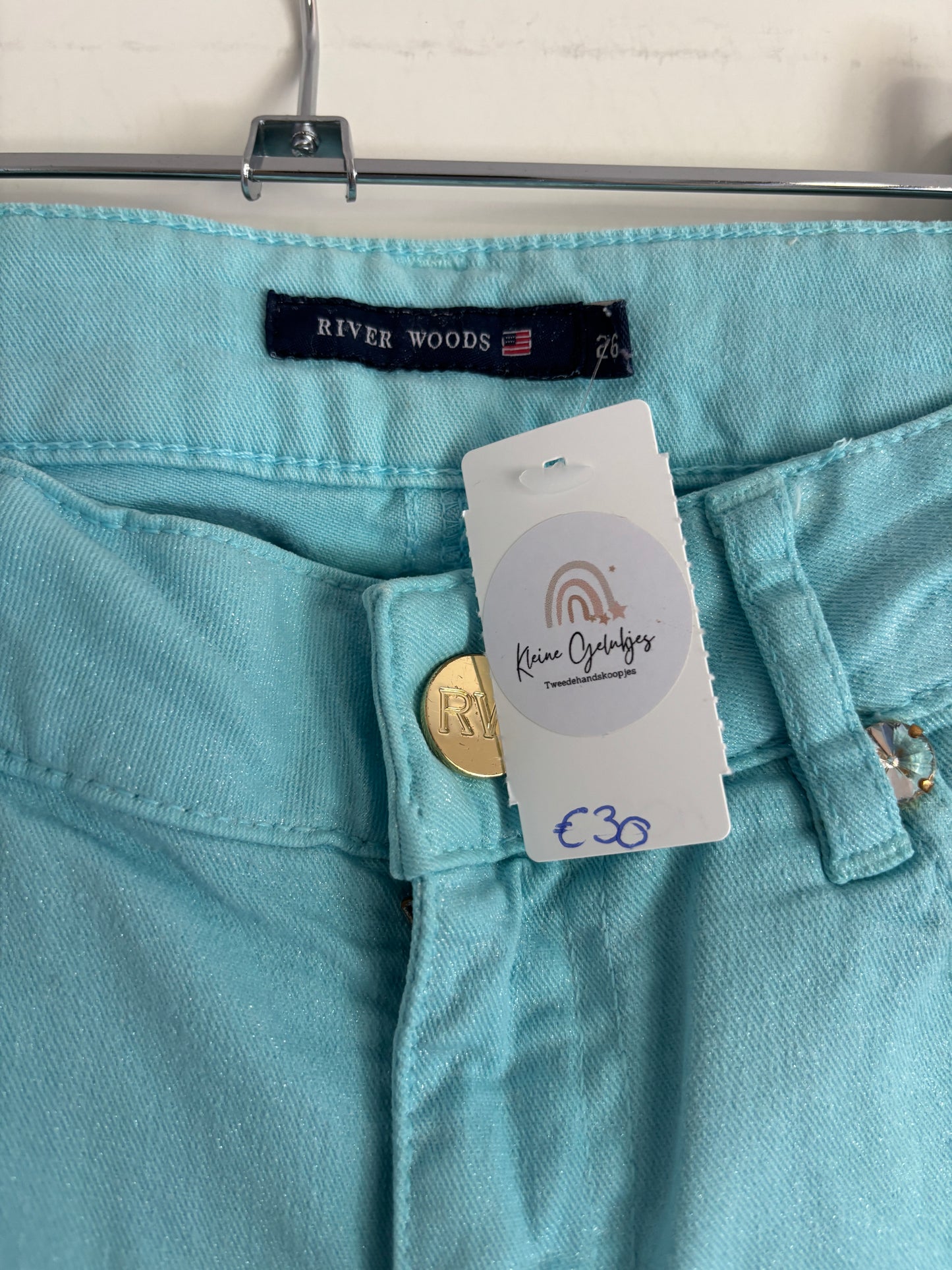 Lichtblauwe jeansbroek