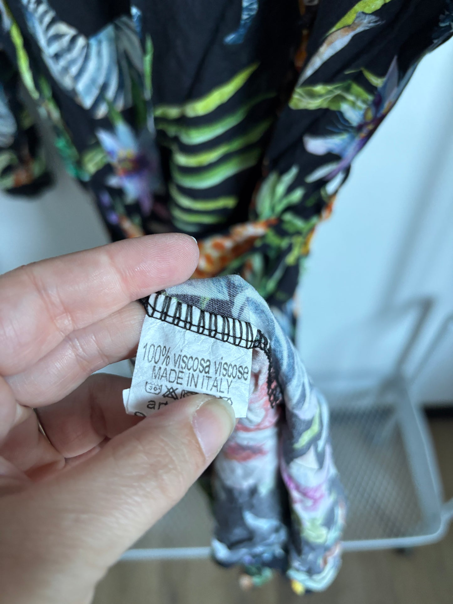 Lange zwarte jurk met dieren