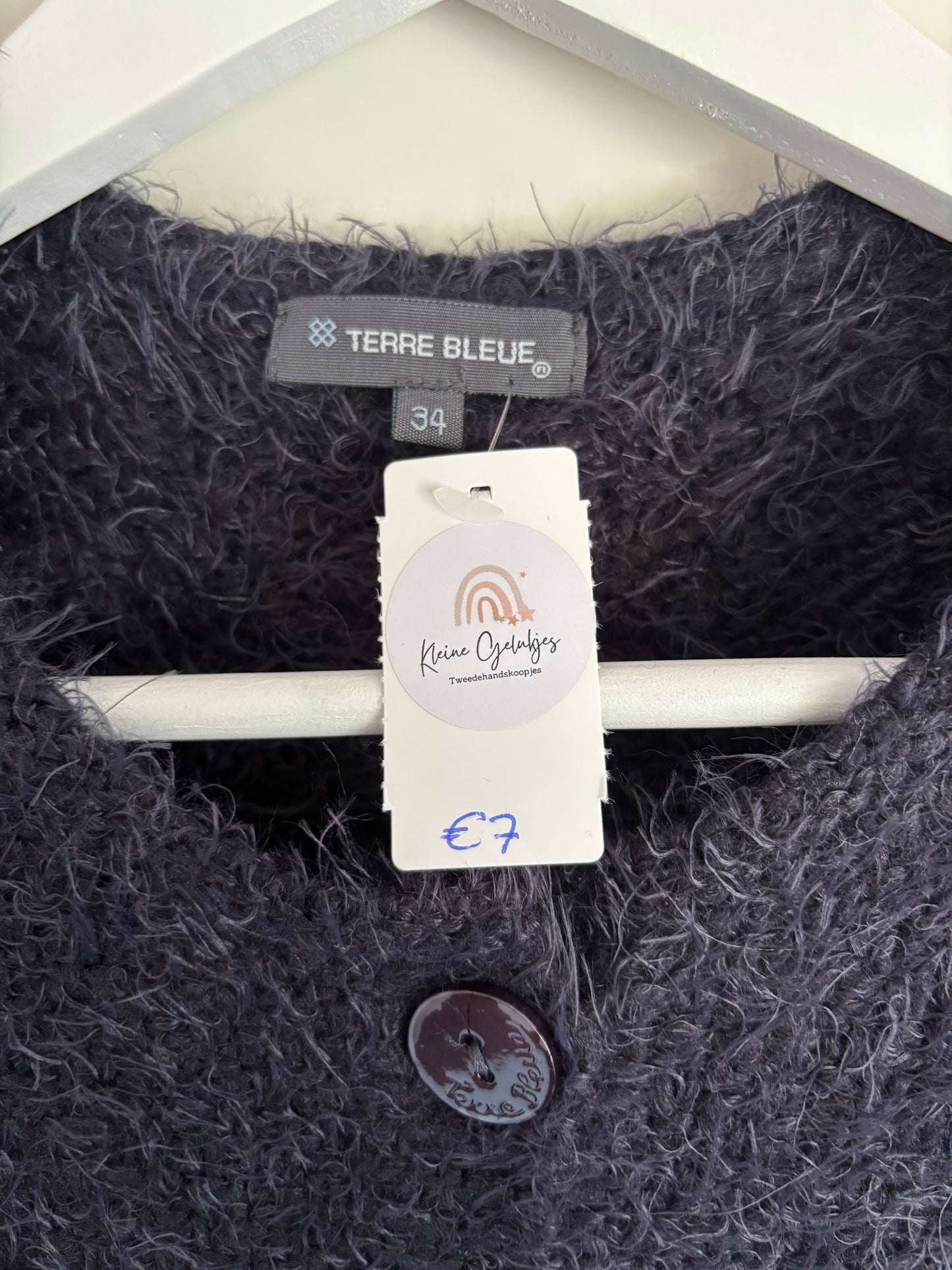 Marineblauwe cardigan