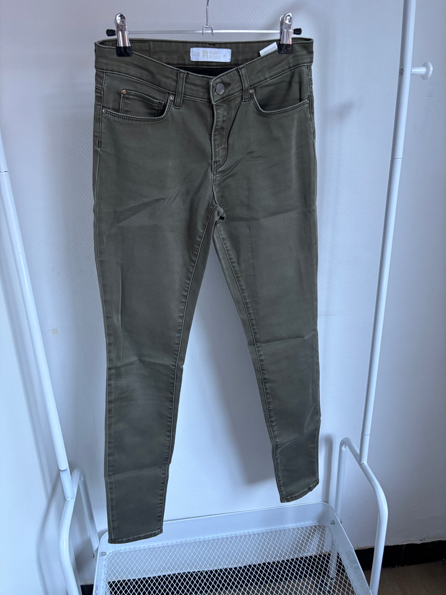Khaki jeansbroek