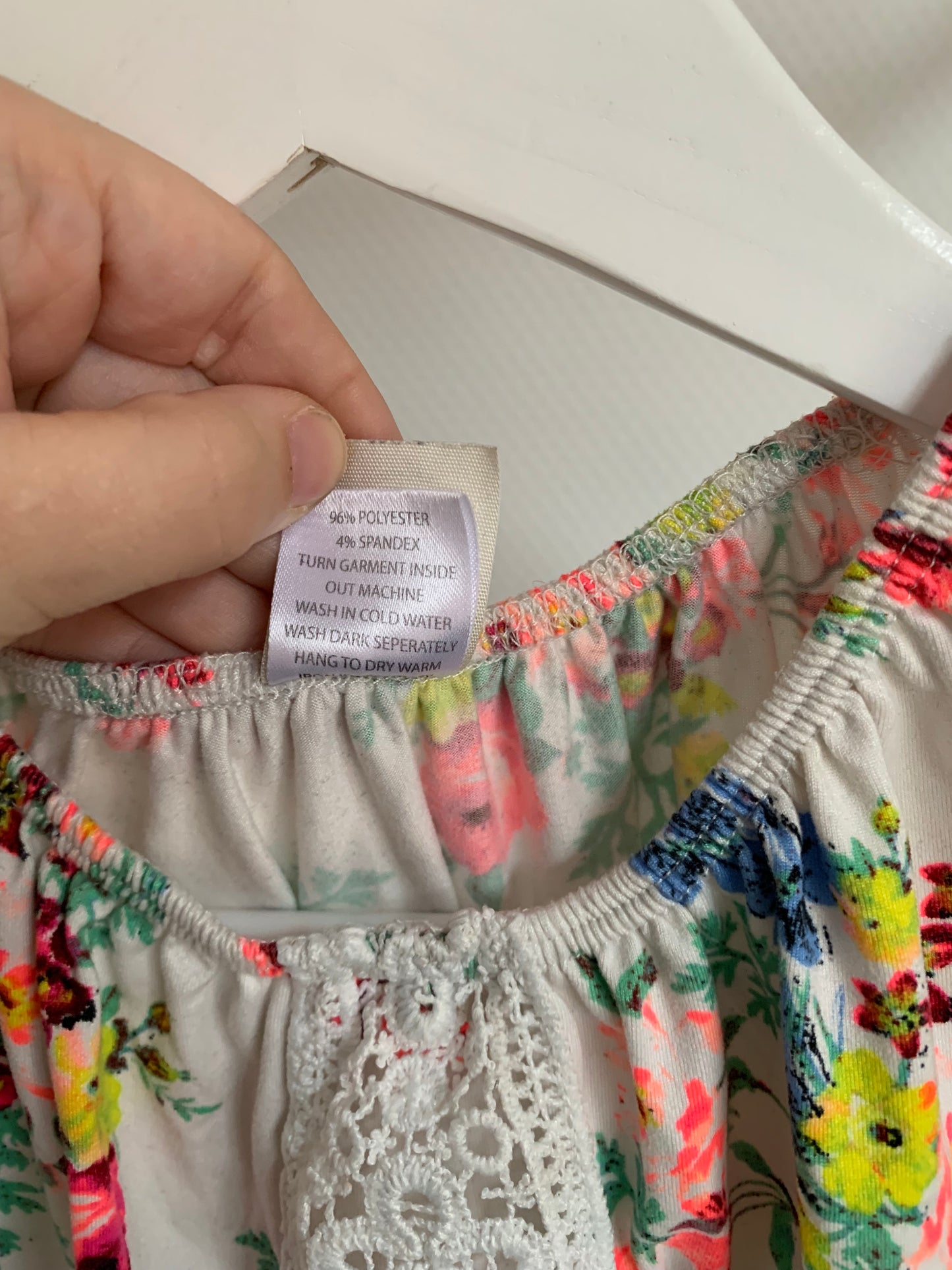 Witte playsuit met bloemetjes