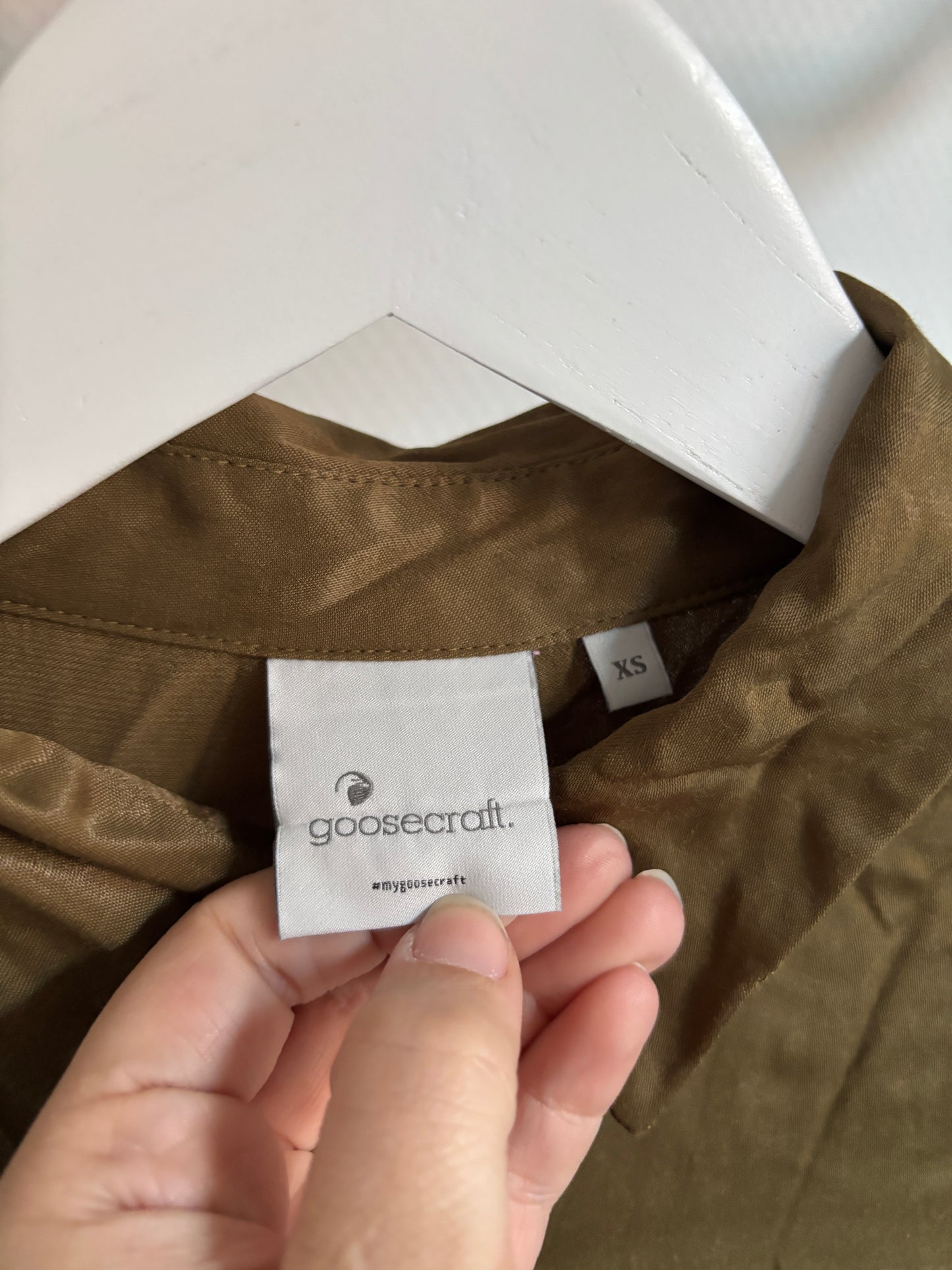 Khaki lange jurk