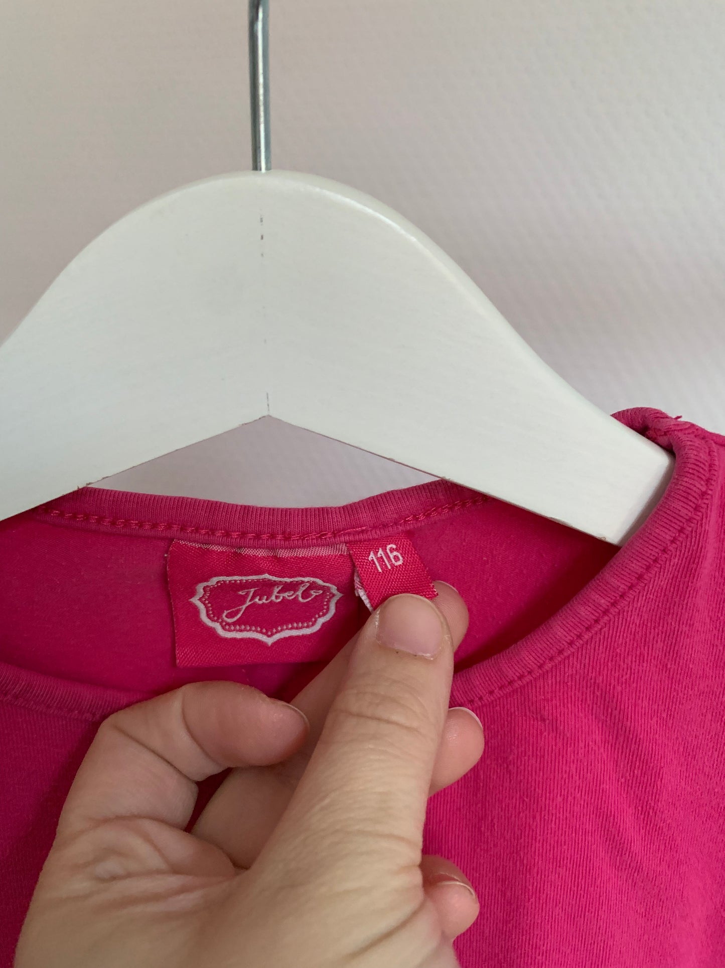 Roze longsleeve met vogel