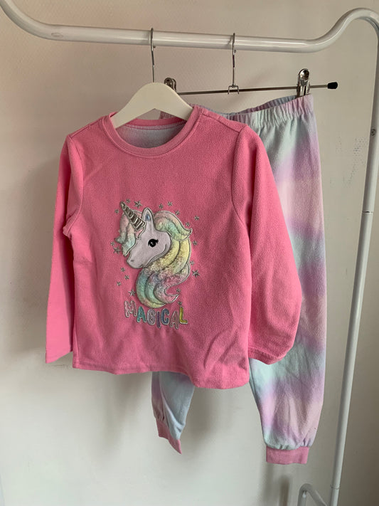 Tweedelige winterpyjama met unicorn