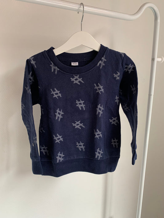 Marineblauwe sweatshirt