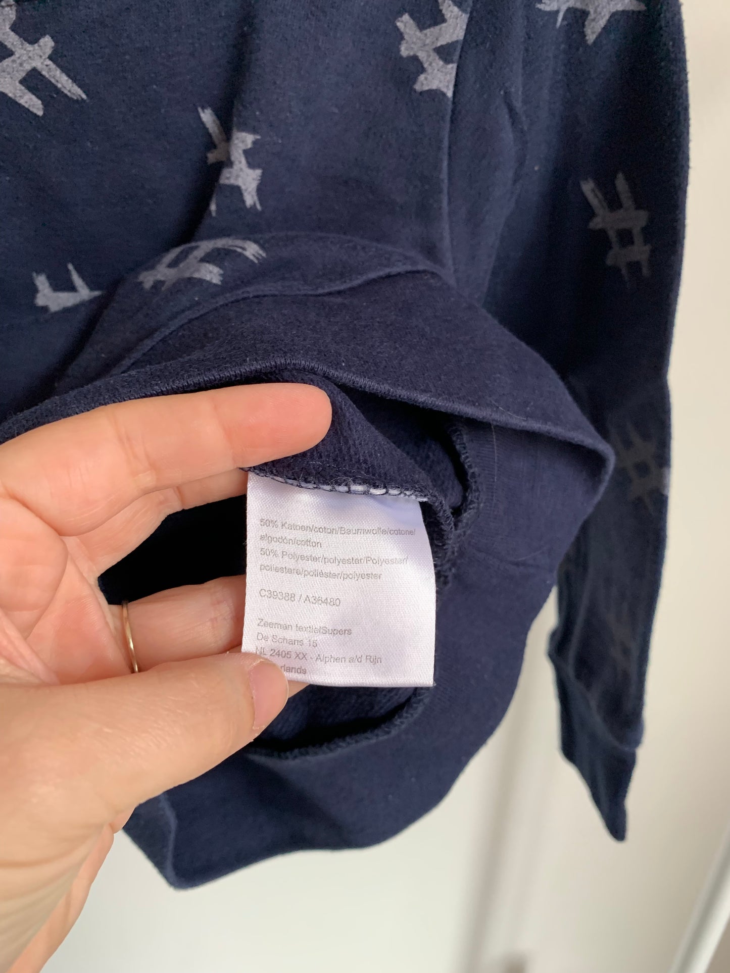 Marineblauwe sweatshirt