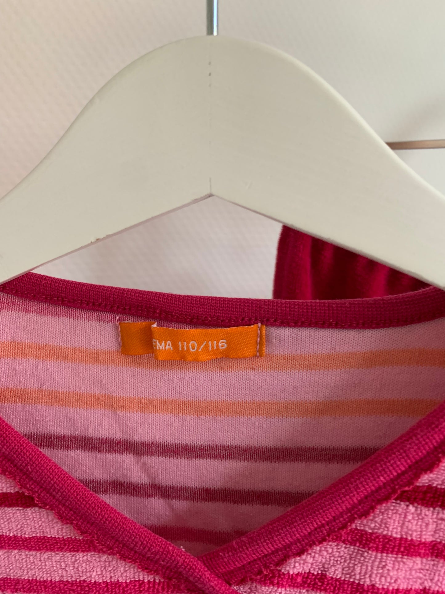 Roze tweedelige pyjama in badstof