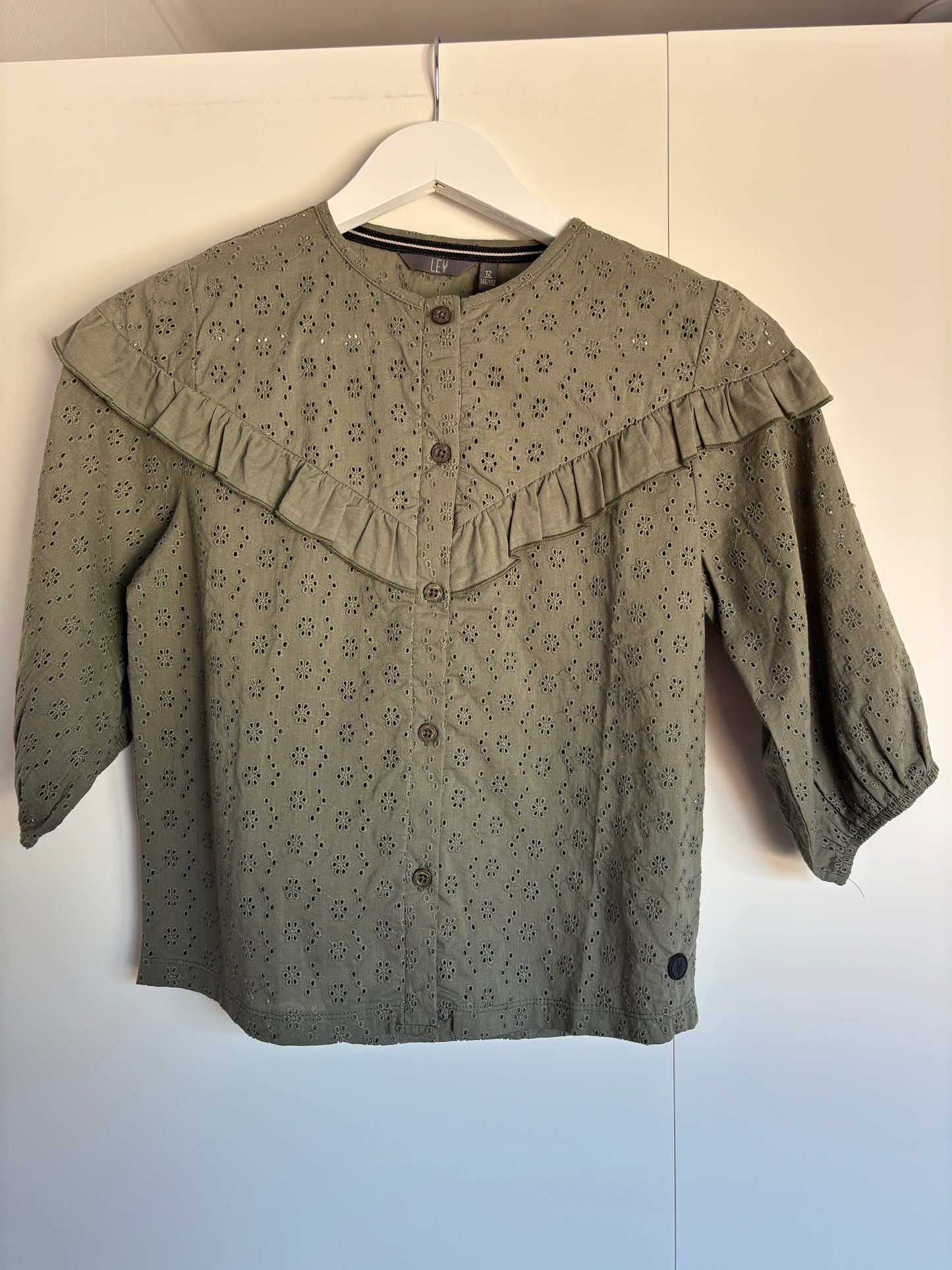 Donkergroene blouse