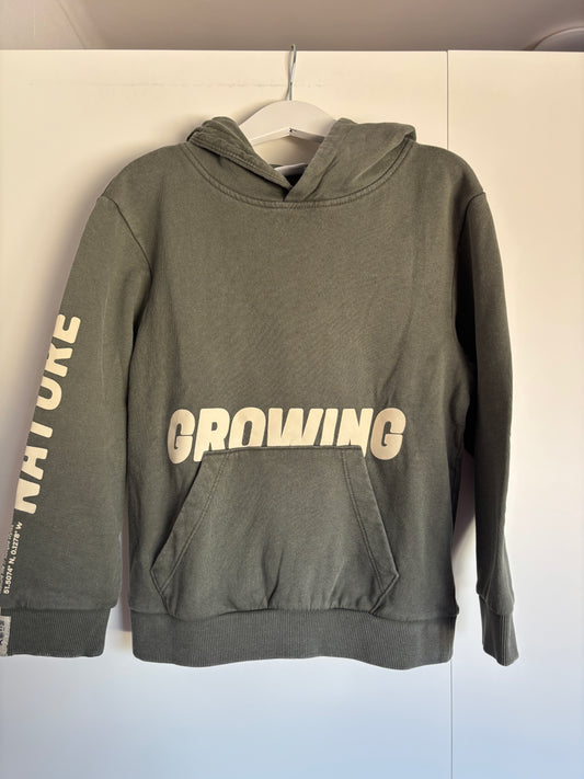 Donkergroene sweater "Growing"