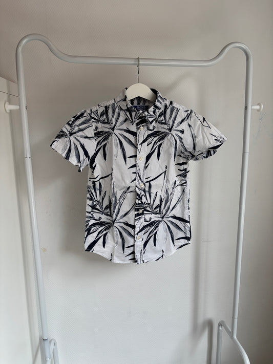 Wit hemd met korte mouwen