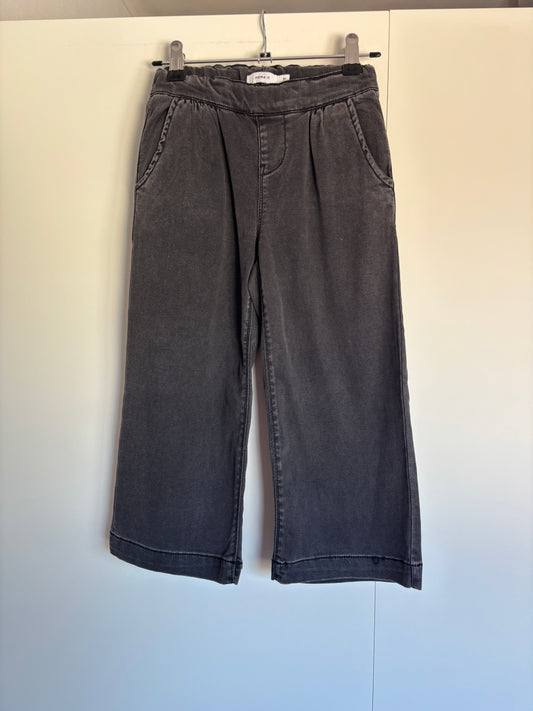 Zwarte wide jeansbroek