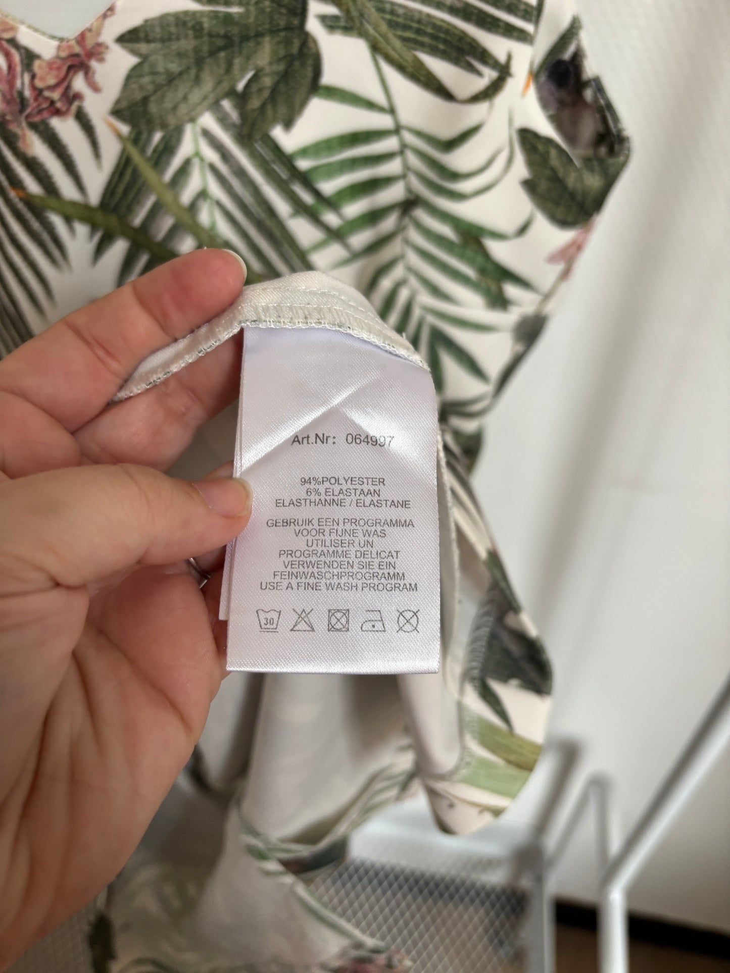 Jurk met groene bladeren