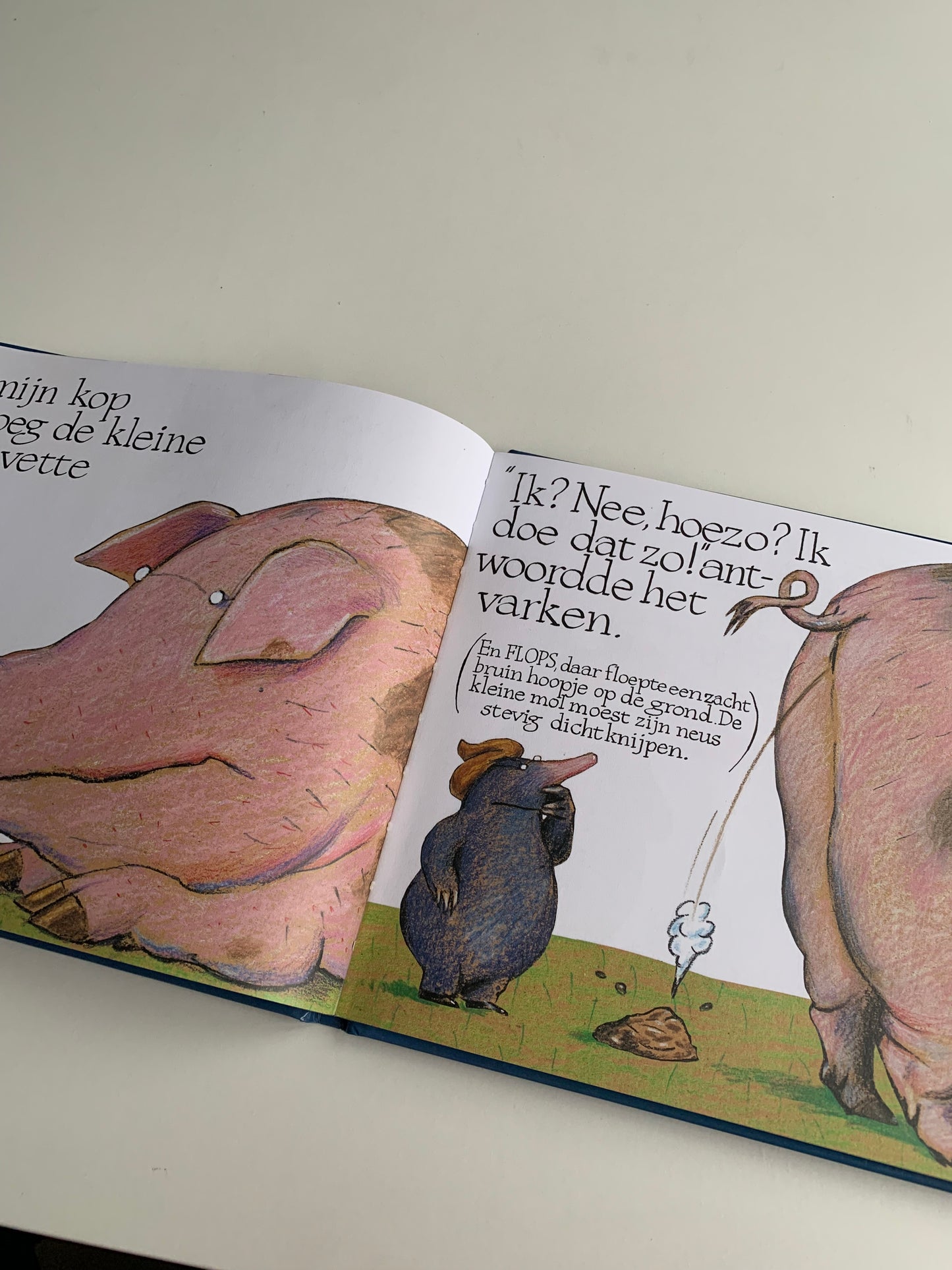 Over een kleine mol die wil weten wie er op zijn kop gepoept heeft