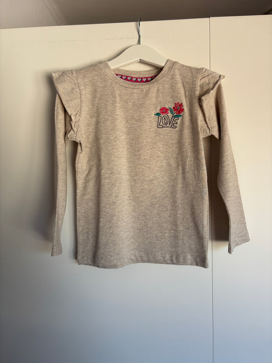 Grijze longsleeve "Love"