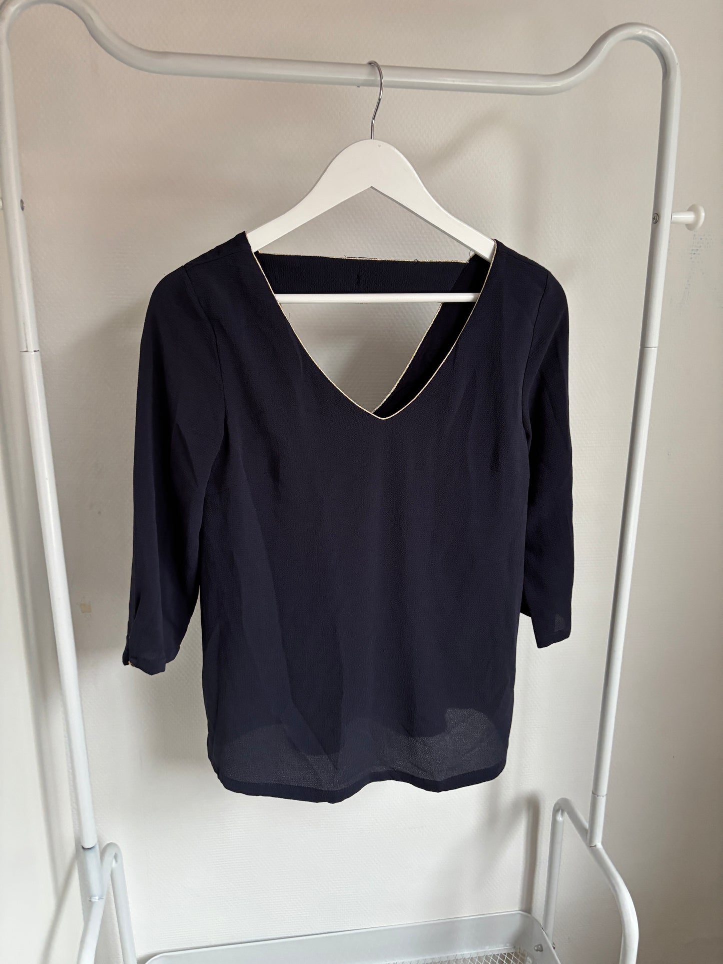 Marineblauwe blouse