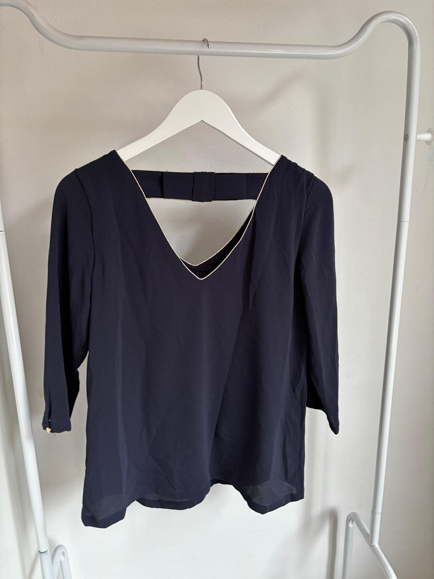 Marineblauwe blouse