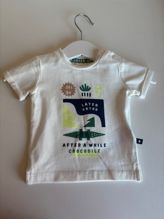Witte T-shirt "Later gator"