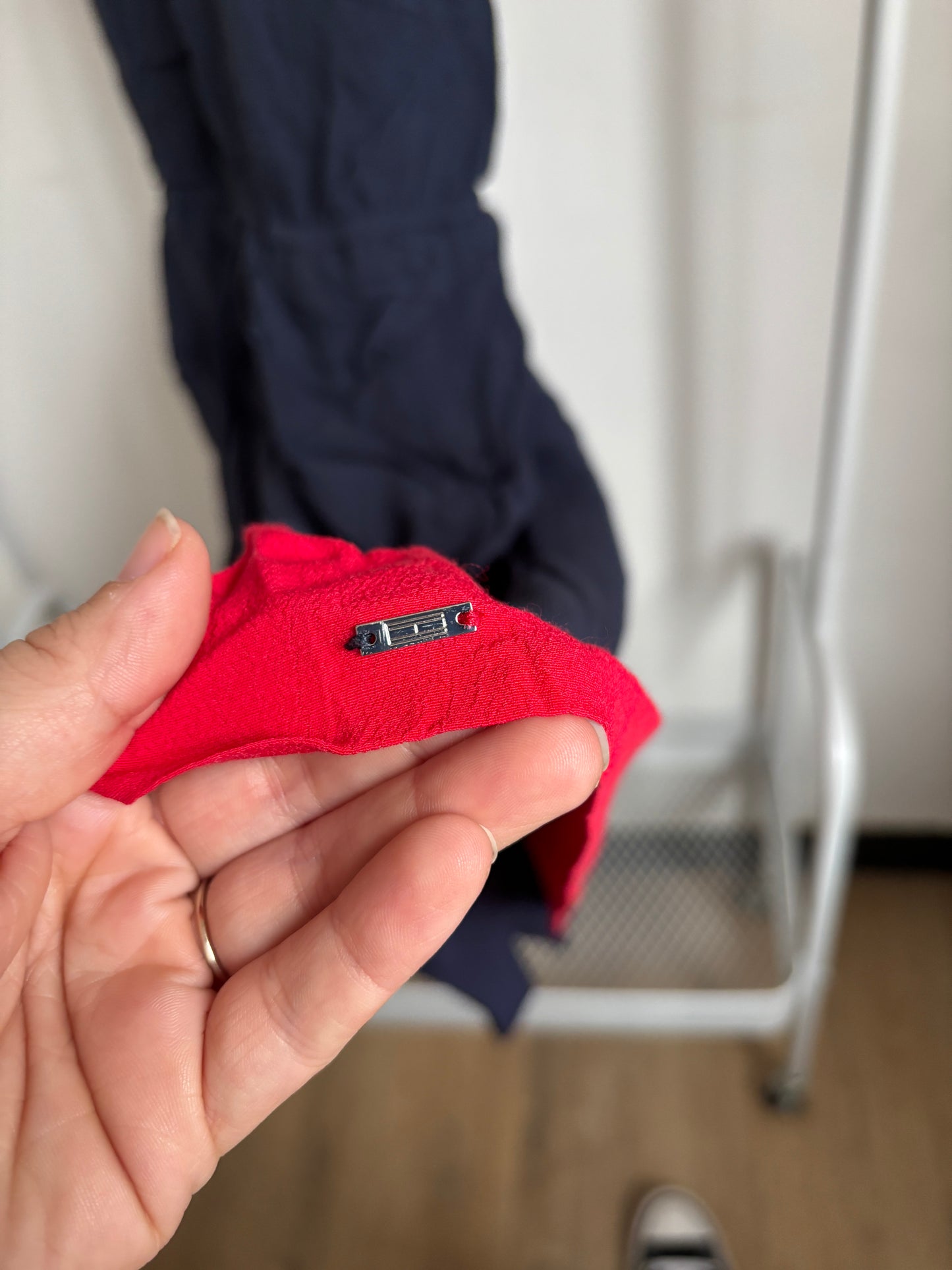 Marineblauwe mouwloze jurk