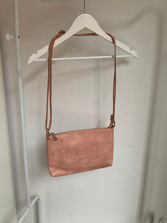 Lichtroze schoudertas