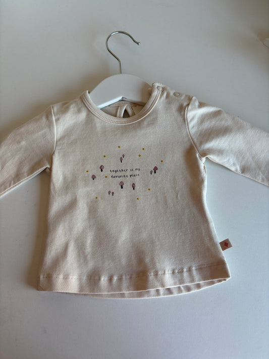 Crèmekleurige longsleeve "Together is my favorite place"