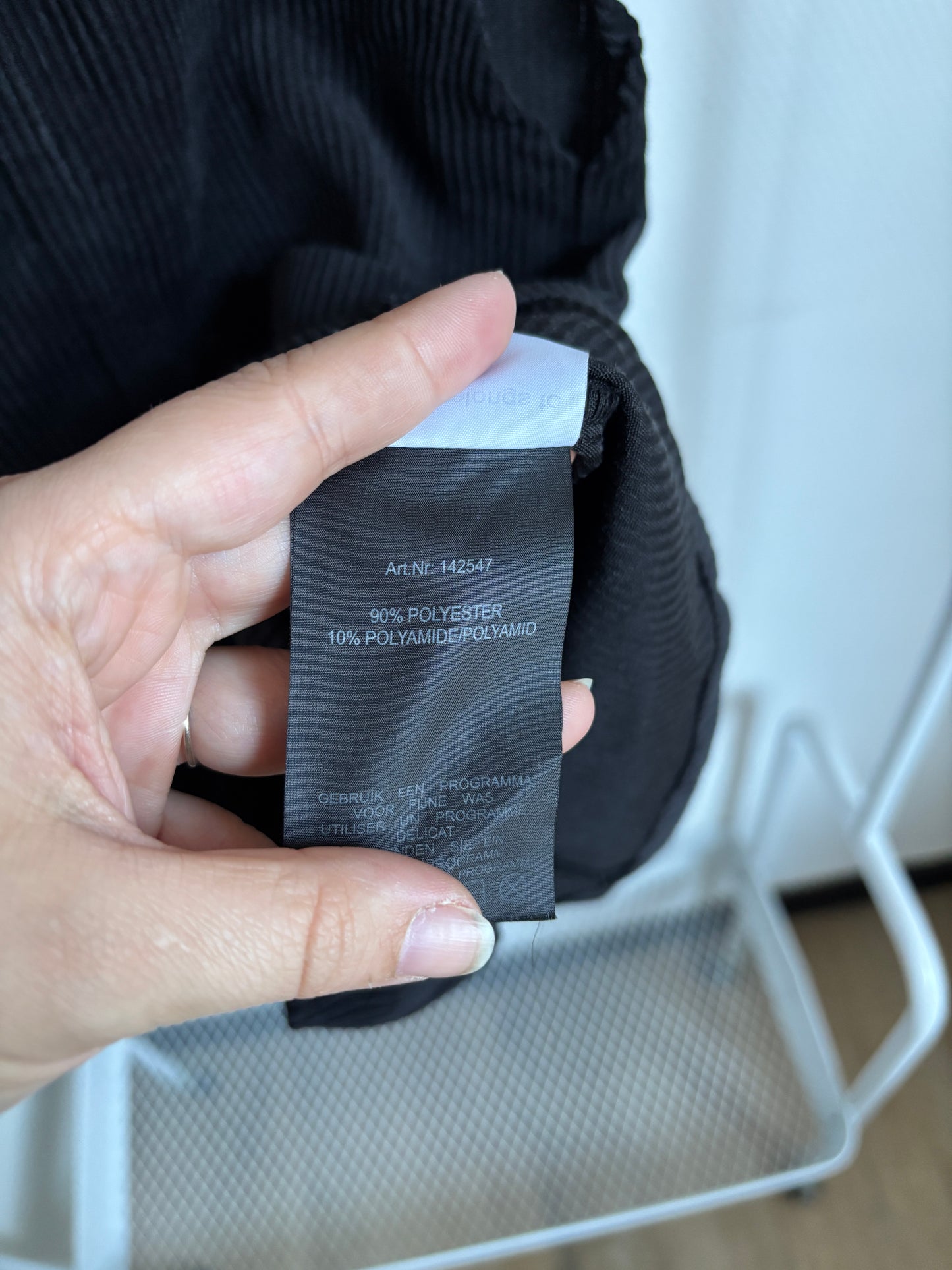 Zwarte ribfluwelen salopette