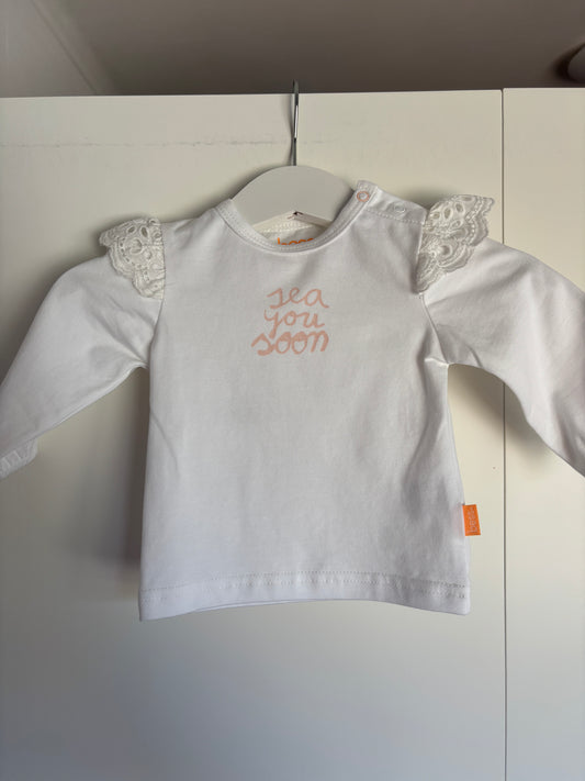 Witte longsleeve "Sea you soon"