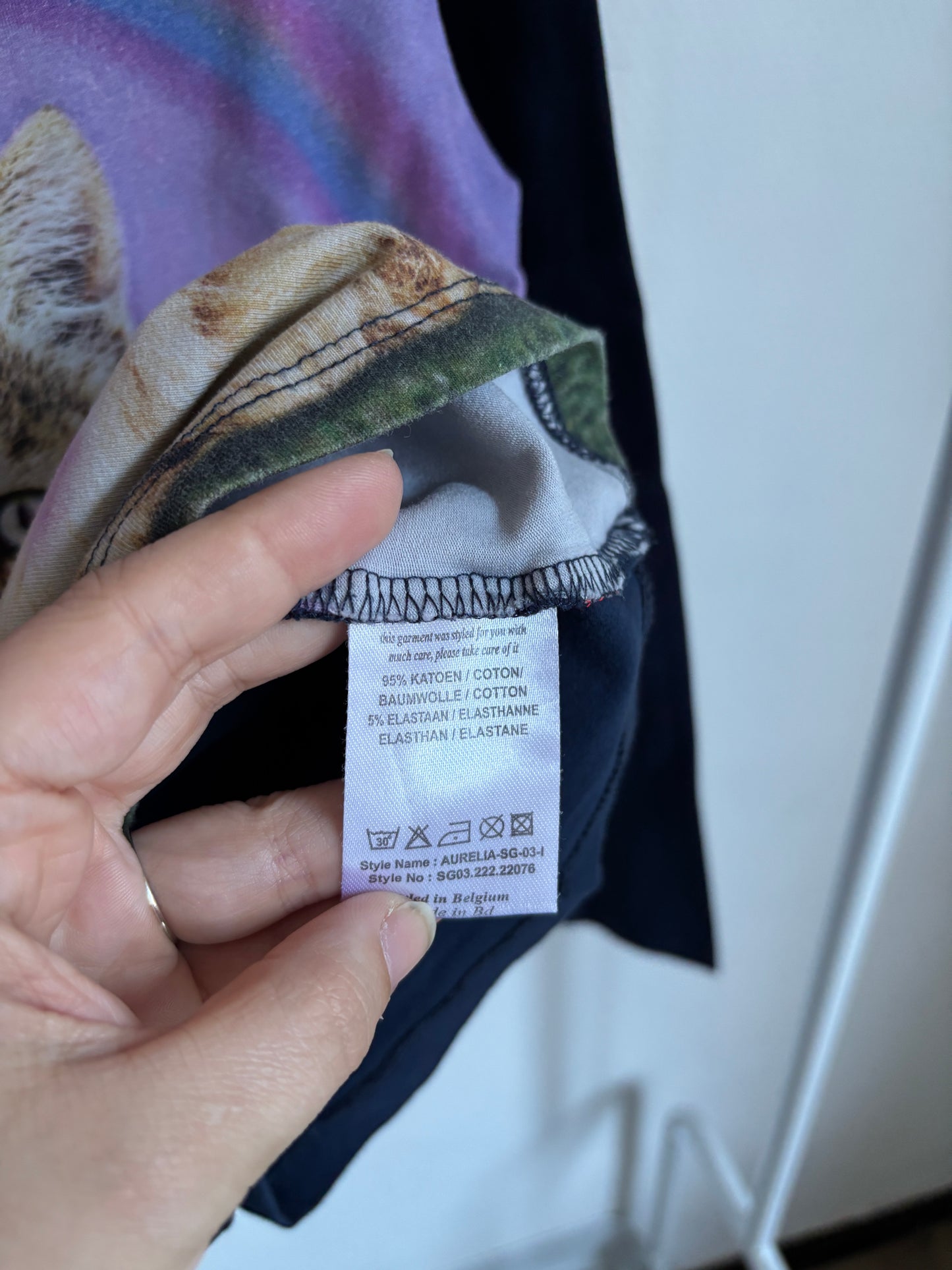 Longsleeve met kat en konijn