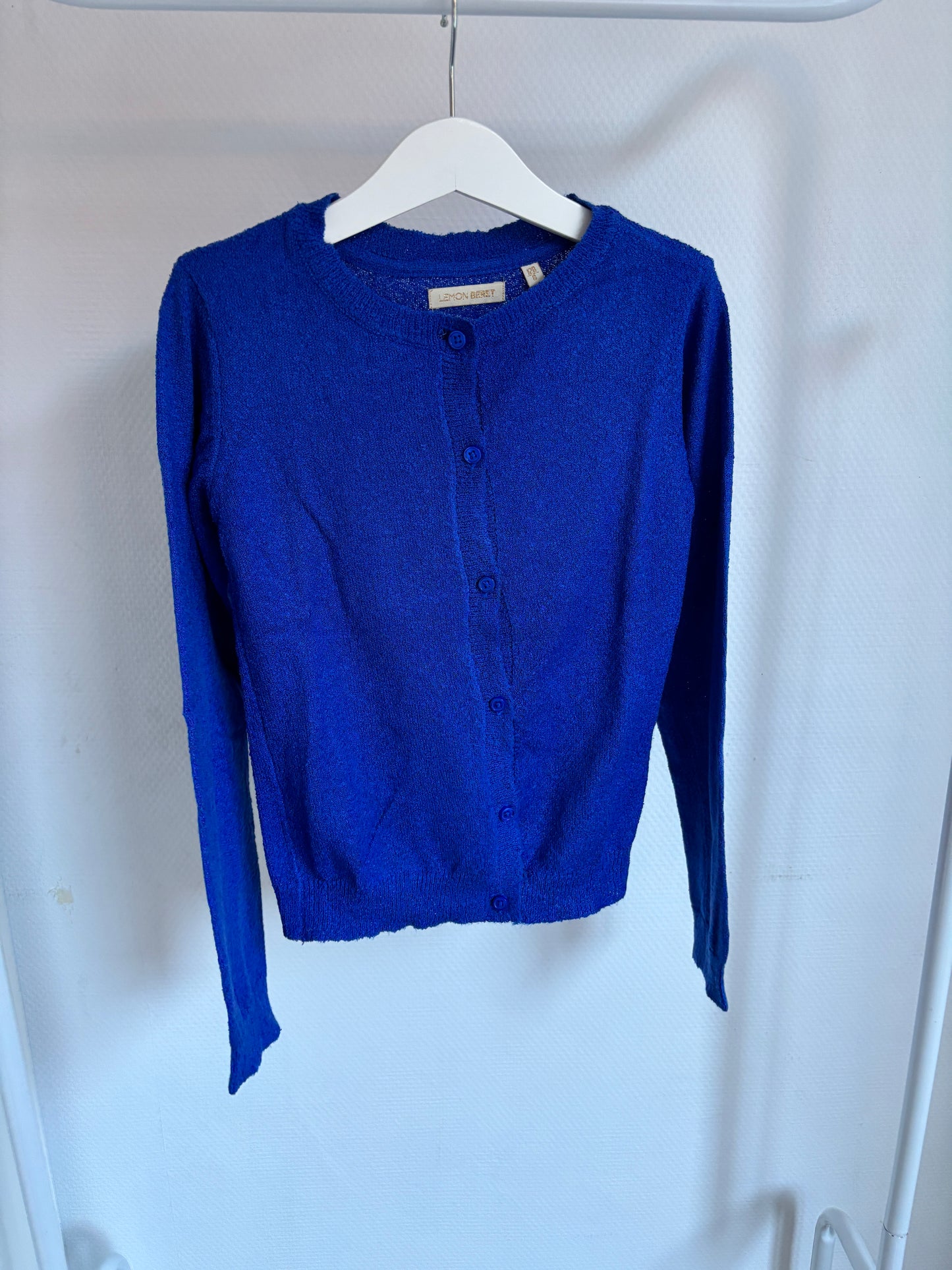 Blauwe cardigan