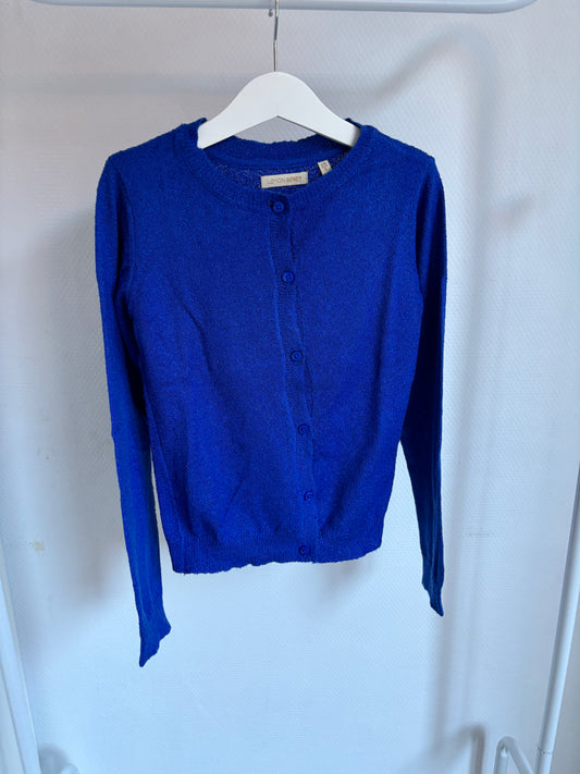 Blauwe cardigan