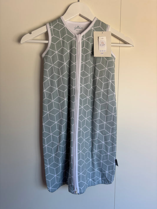 Muntgroene geruite slaapzak