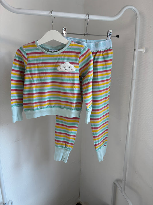 Gestreepte tweedelige pyjama