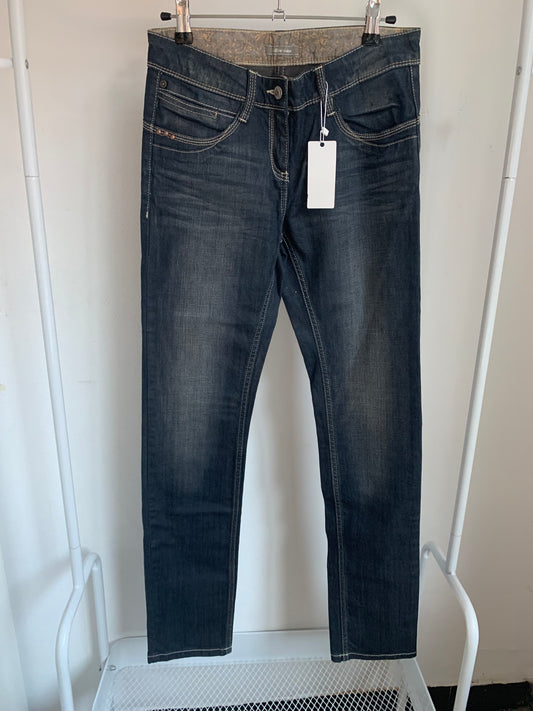 Donkerblauwe jeansbroek