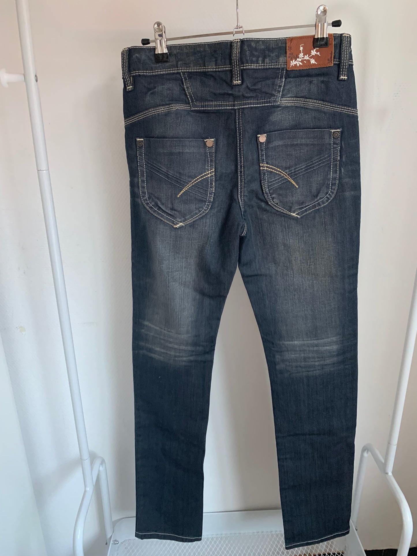 Donkerblauwe jeansbroek