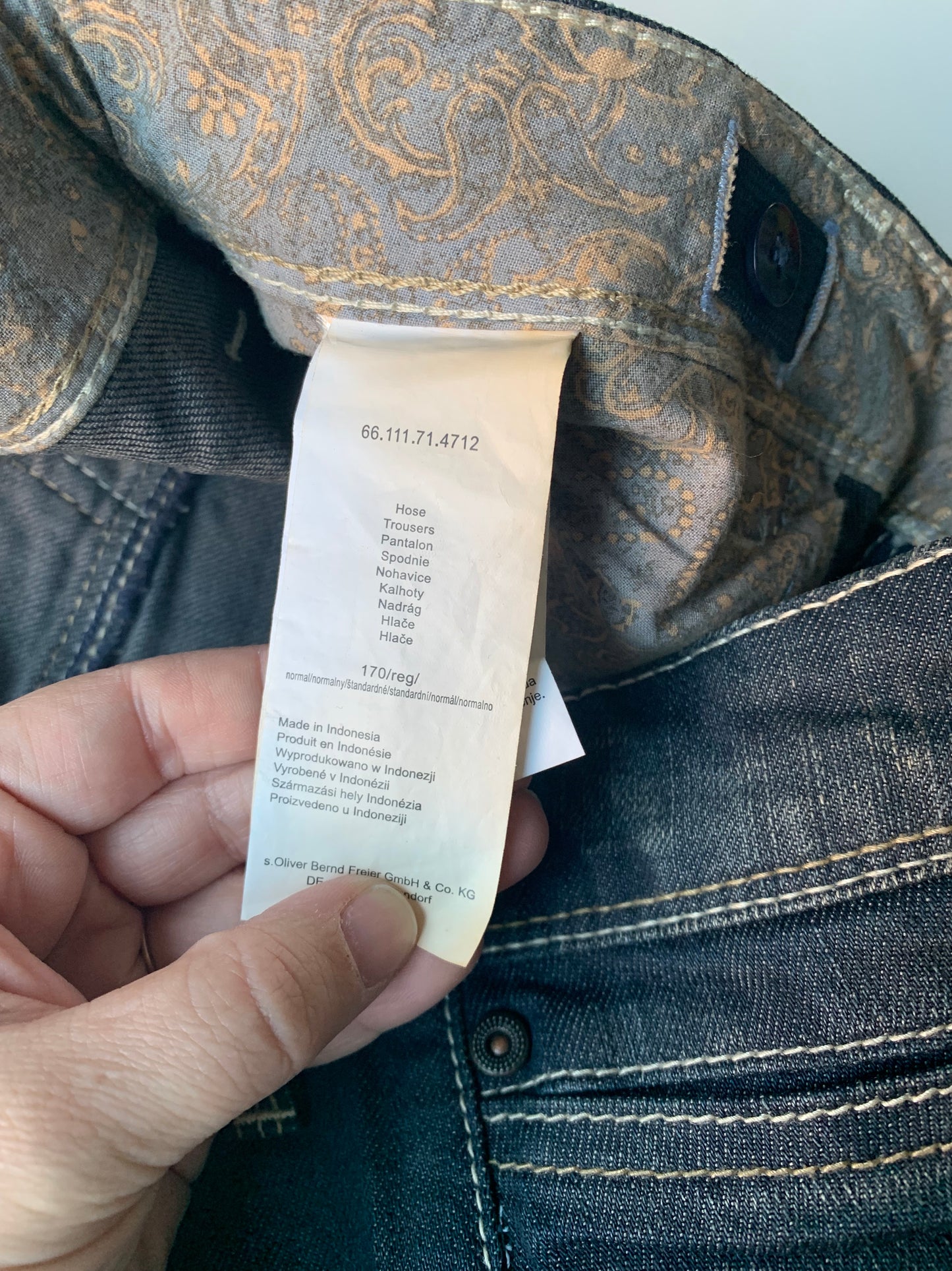 Donkerblauwe jeansbroek