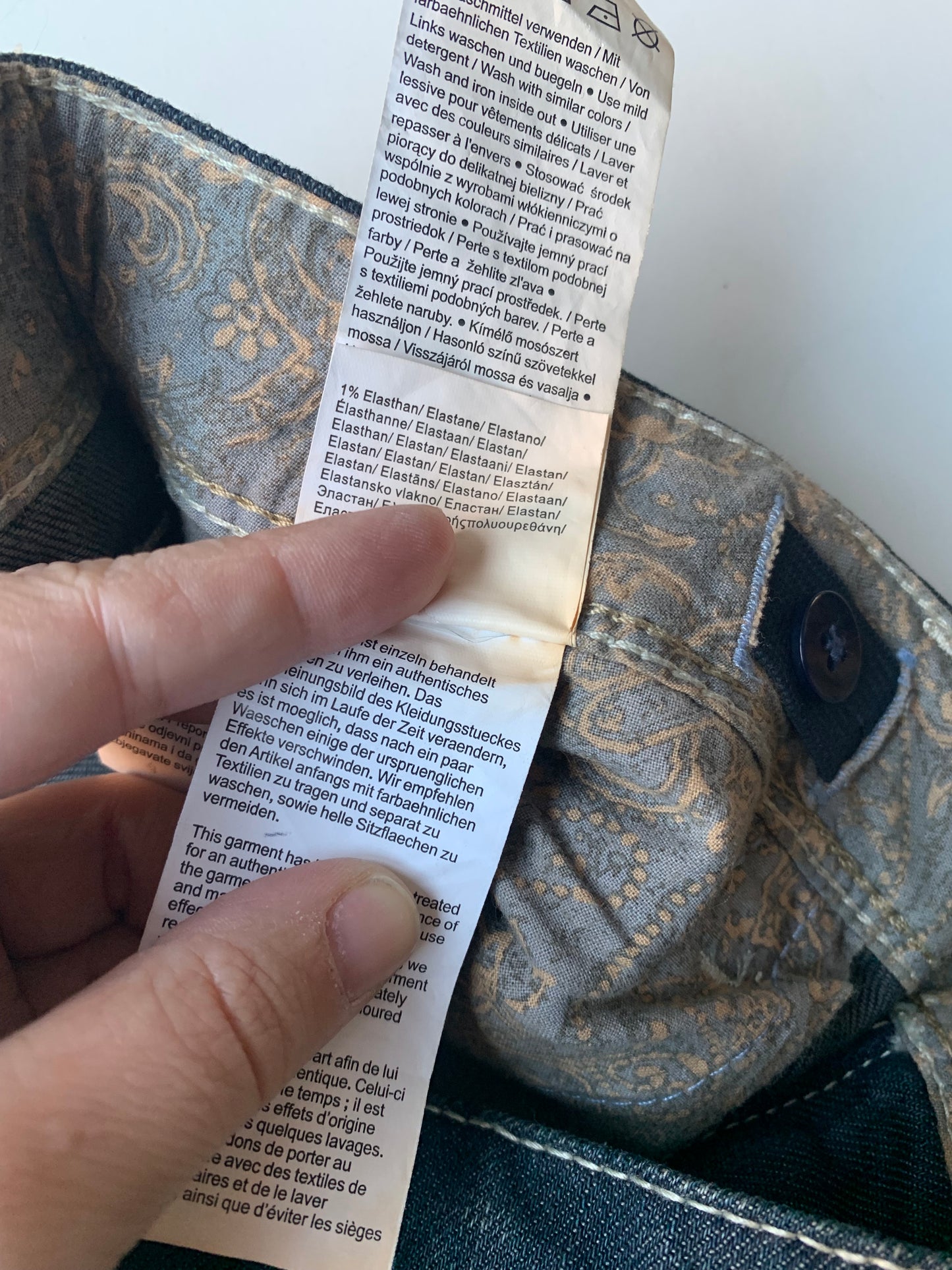 Donkerblauwe jeansbroek