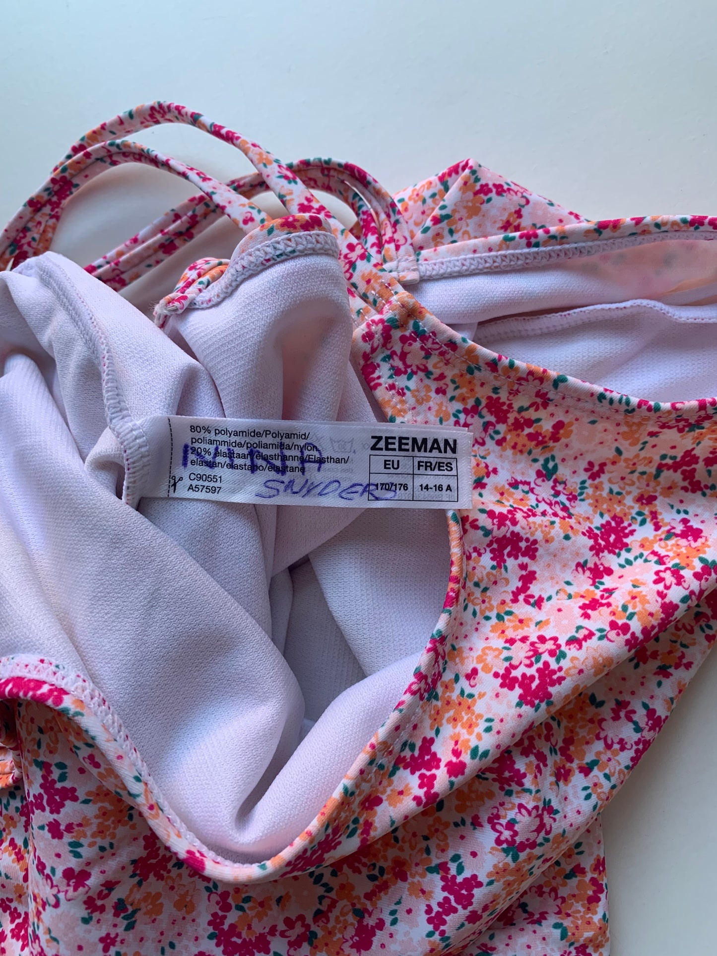 Badpak met bloemetjes