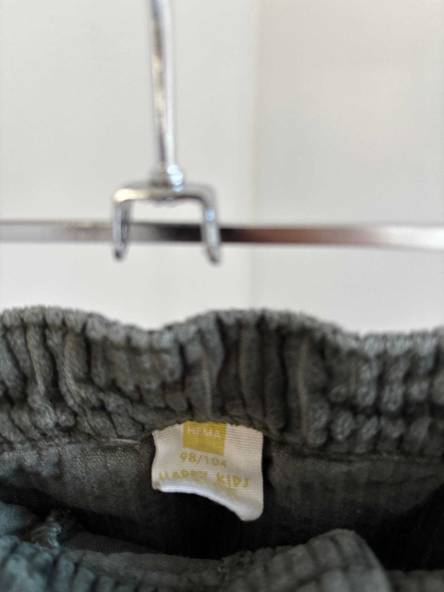 Khaki ribfluwelen rokje