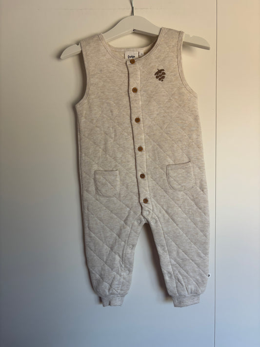 Crèmekleurige salopette